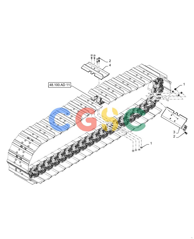 纽荷兰零件查询(D150C XLT) - CRAWLER DOZER - TIER 4A (10/13-) (48.100.AD[03]) - TRACK ASSEMBLY 32" CELT New Holland Constructuion