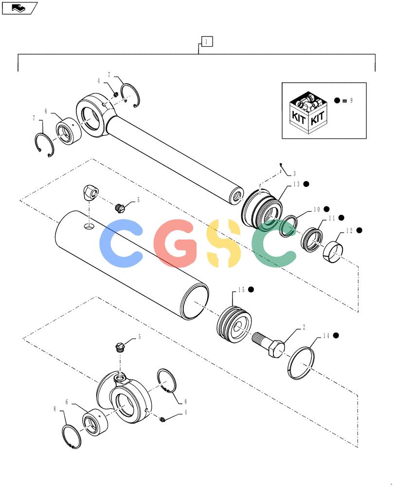 纽荷兰零件查询(D125C WT/LGP) - CRAWLER DOZER - TIER 4A (10/13-) (35.741.AC[01]) - ANGLE CYLINDER New Holland Constructuion