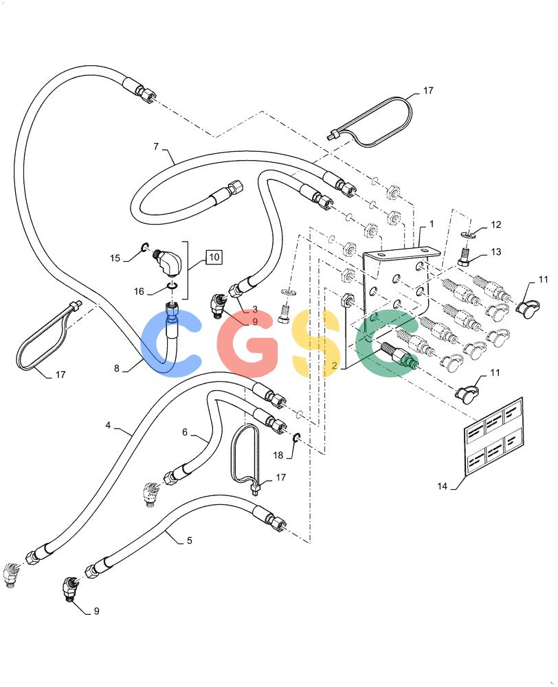 纽荷兰零件查询(D125C WT/LGP) - CRAWLER DOZER - TIER 4A (10/13-) (35.525.AA[02]) - DIAGNOSTIC HOSE New Holland Constructuion