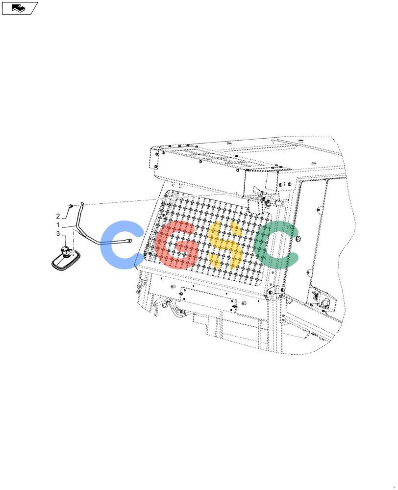 纽荷兰零件查询(D180C XLT) - CRAWLER DOZER - TIER 4A (12/13-) (90.118.BM[01]) - REAR MIRROR New Holland Constructuion