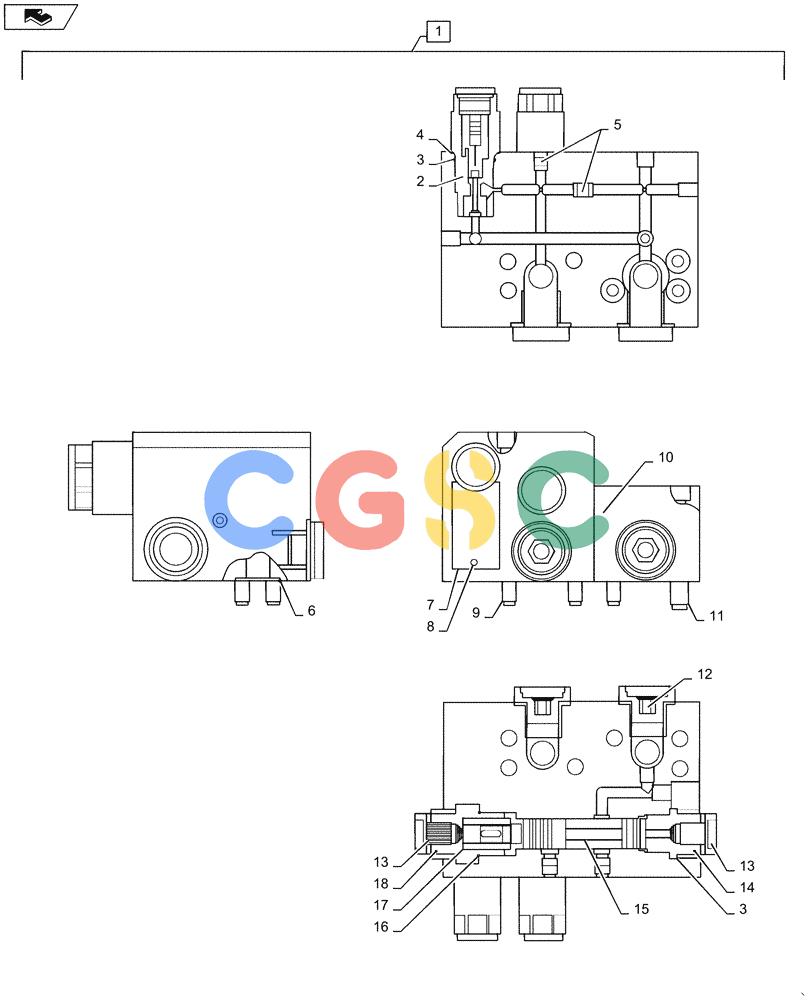 神钢零件查询(ED160 BLADE) - HYDRAULIC EXCAVATOR - ASN LH02-01501 (9/12-12/13) (35.352.AJ[05]) - SWING REDUCTION UNIT, CONTROL VALVE Kobelco