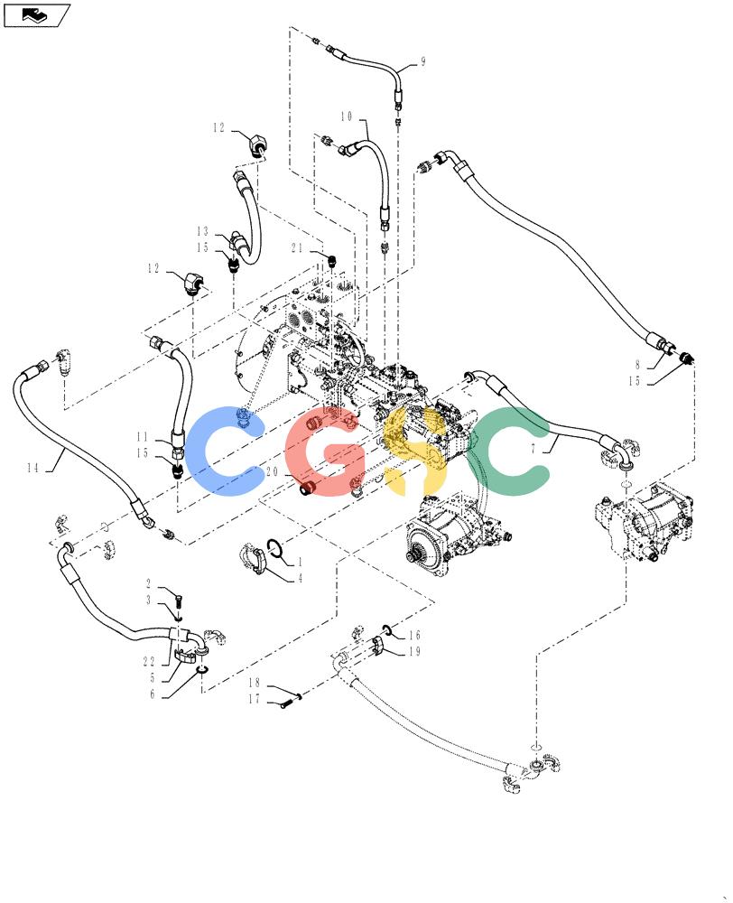 纽荷兰零件查询(D150C XLT) - CRAWLER DOZER - TIER 4A (10/13-) (29.218.AO[03]) - HYDROSTATIC PUMP New Holland Constructuion
