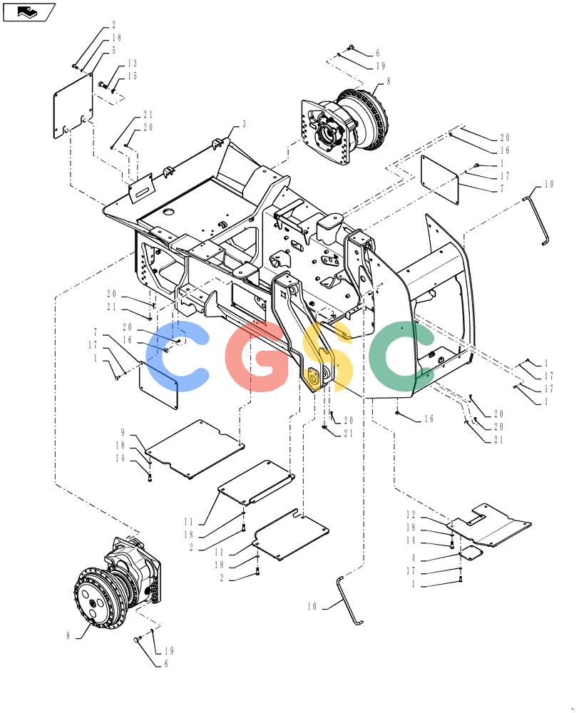 纽荷兰零件查询(D125C WT/LGP) - CRAWLER DOZER - TIER 4A (10/13-) (39.100.AB[02]) - FRAME New Holland Constructuion