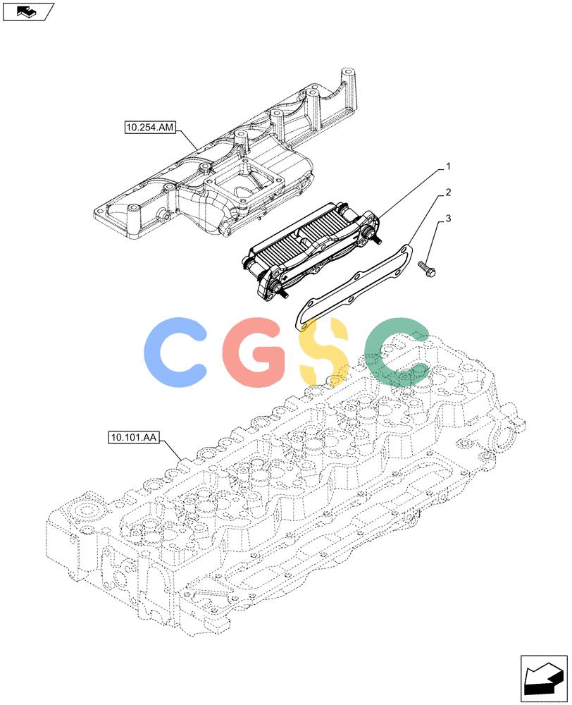 神钢零件查询(F4HFE6138 A002) - ENGINE - 5801448559 - 84312222 (1/10-) (55.202.AA) - MANIFOLD, HEATER Kobelco