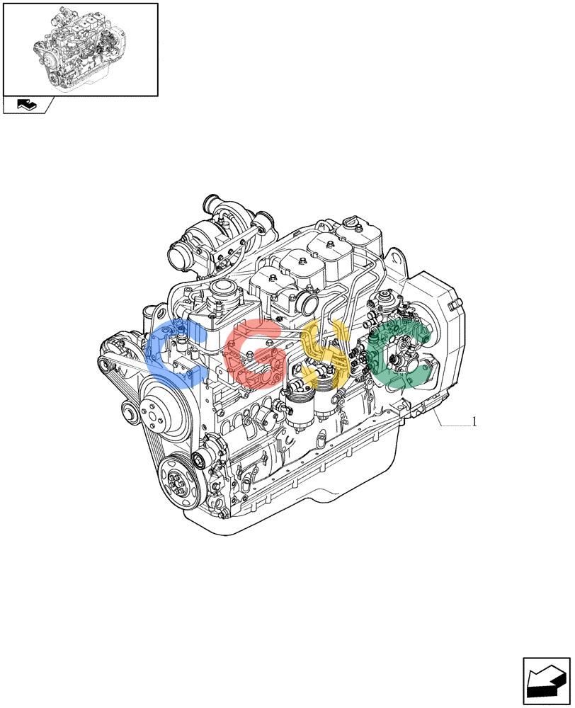 神钢零件查询(F4GE9684B J600) - ENGINE 504116859 - 87050849 (1/07-) (0.02.1) - ENGINE (87050849) Kobelco