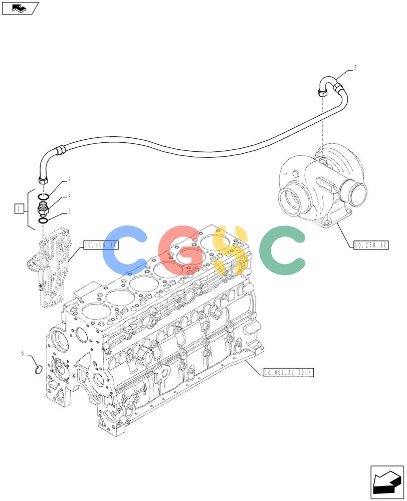 神钢零件查询(F4GE9684G J601) - ENGINE - 504375341 - 84250441 (7/13-) (10.250.AD) - TURBOCHARGER, SUPPLY, CONNECTING Kobelco