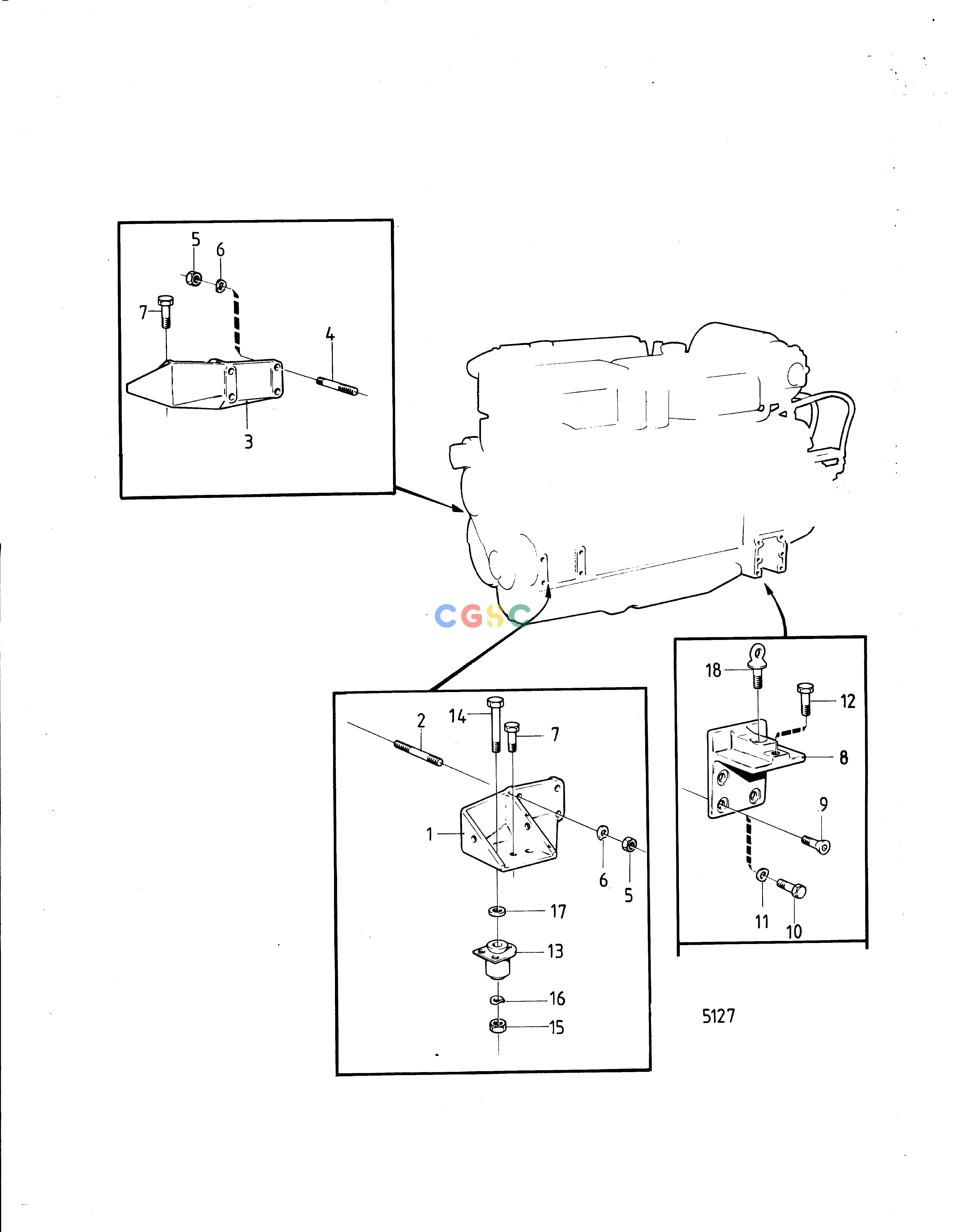 沃尔沃零件查询MD70B; MD70BK; TMD70B; THAMD70B; TAMD70B; AQD70BL; AQD70BEngineEngine SuspensionEPC Volvo Penta Parts catalog