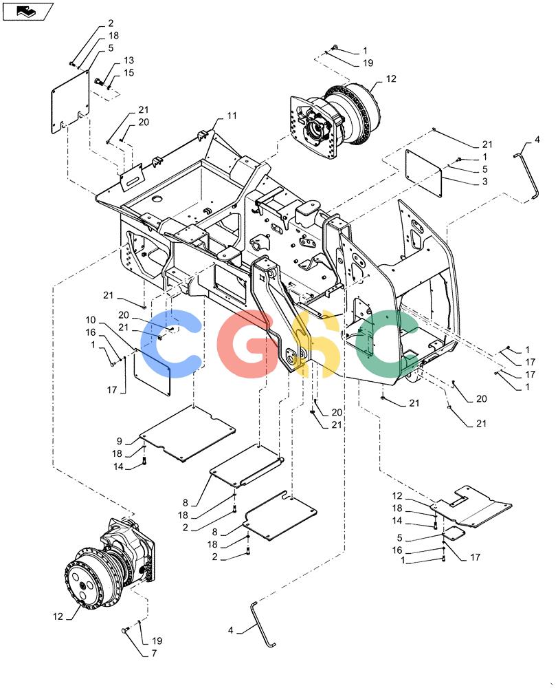 纽荷兰零件查询(D125C WT/LGP) - CRAWLER DOZER - TIER 4A (10/13-) (39.100.AB[02]) - MAIN FRAME New Holland Constructuion