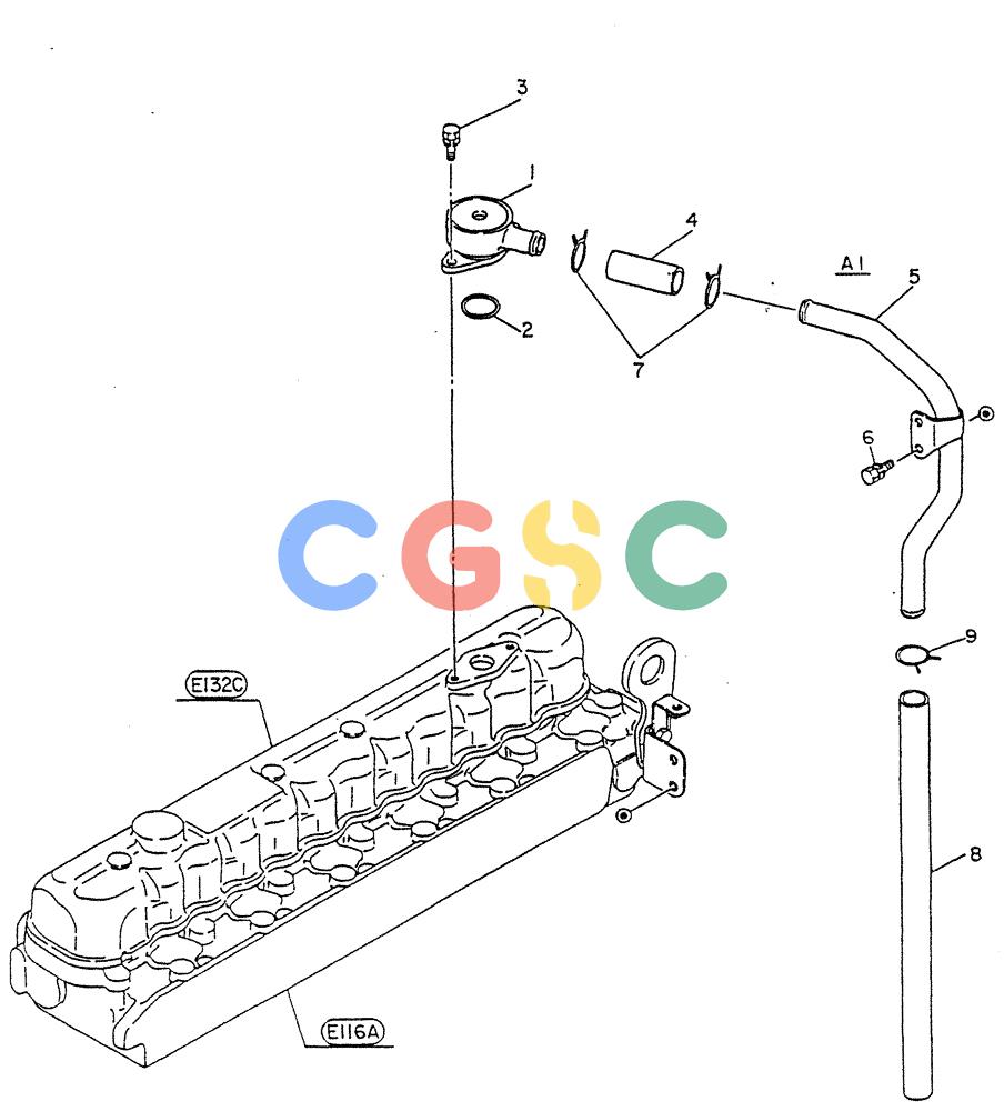 神钢零件查询(FD6(T)14) - NISSAN DIESEL ENGINE ASN 050001 - LK400 & LK500A (1/06-12/06) (02-006) - BREATHER Kobelco