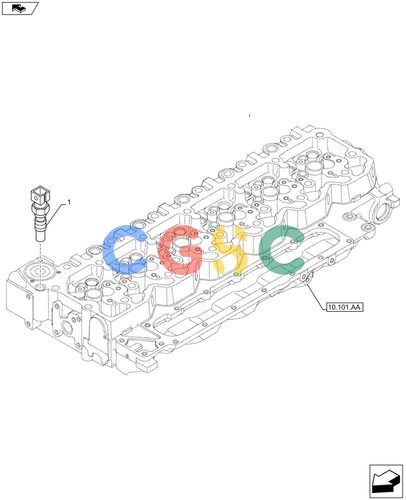 神钢零件查询(F4HFE6138 A002) - ENGINE - 5801448559 - 84312222 (1/10-) (55.012.AA) - ENGINE, SENSOR, TEMPERATURE Kobelco