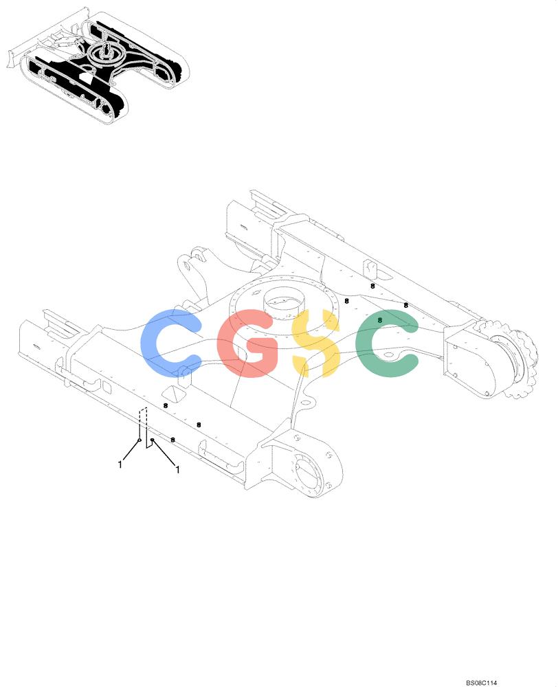 纽荷兰零件查询(E70BSR) - COMPACT CRAWLER EXCAVATOR BTW YT05-15001 - 18000 (NA) (4/08-) (03-02-00[00]) - CAP ASSEMBLY (YT01F01020F1) New Holland Constructuion