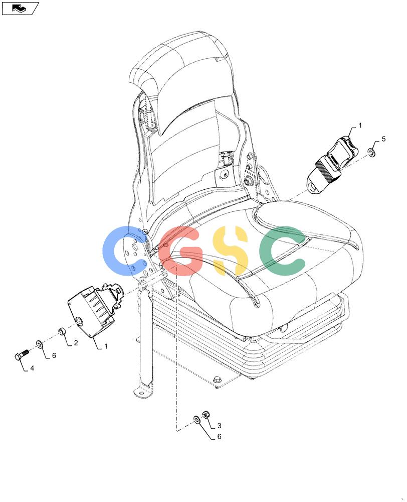 纽荷兰零件查询(D180C XLT) - CRAWLER DOZER - TIER 4A (12/13-) (90.151.AD[02]) - SAFTY BELT ASSEMBLY 3 INCH New Holland Constructuion
