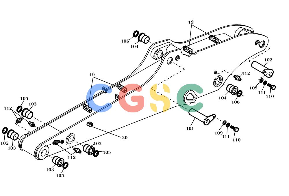 纽荷兰零件查询(EC160) - CRAWLER EXCAVATOR (4/99-) (61.010[002]) - STICK INSTALL.MATERIAL 3,5 M (OPTION) (S/N 716001-UP) New Holland Constructuion