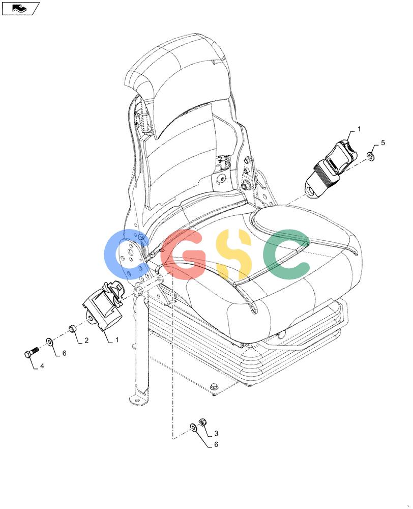 纽荷兰零件查询(D180C XLT) - CRAWLER DOZER - TIER 4A (12/13-) (90.151.AD[01]) - SAFTY BELT ASSEMBLY 2 INCH New Holland Constructuion