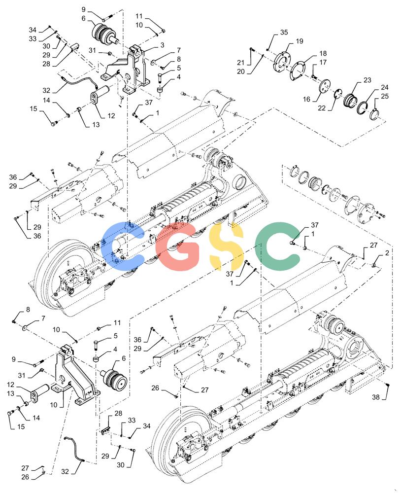 纽荷兰零件查询(D125C WT/LGP) - CRAWLER DOZER - TIER 4A (10/13-) (48.130.AX[01]) - UNDERCARRIAGE New Holland Constructuion