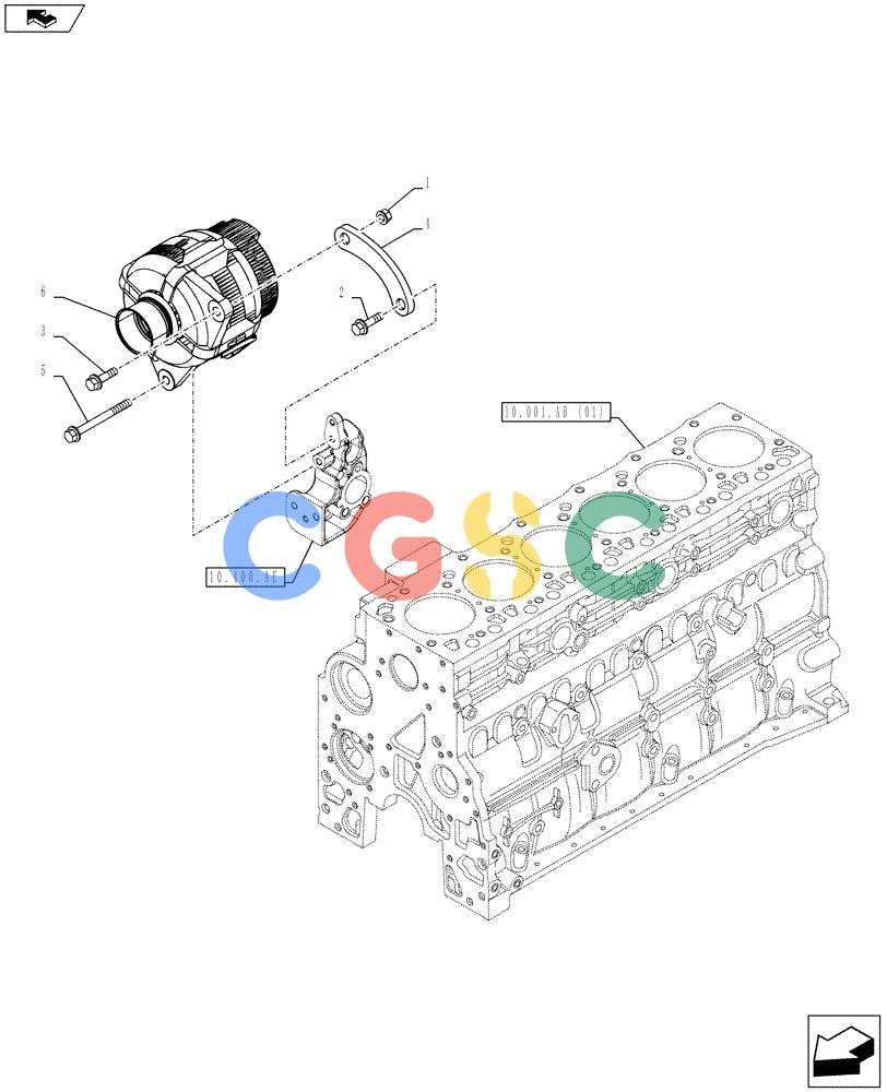 神钢零件查询(F4GE9684E J610) - ENGINE - 5801590403 - YN02P00117F1 (1/13-) (55.301.AA) - ALTERNATOR Kobelco