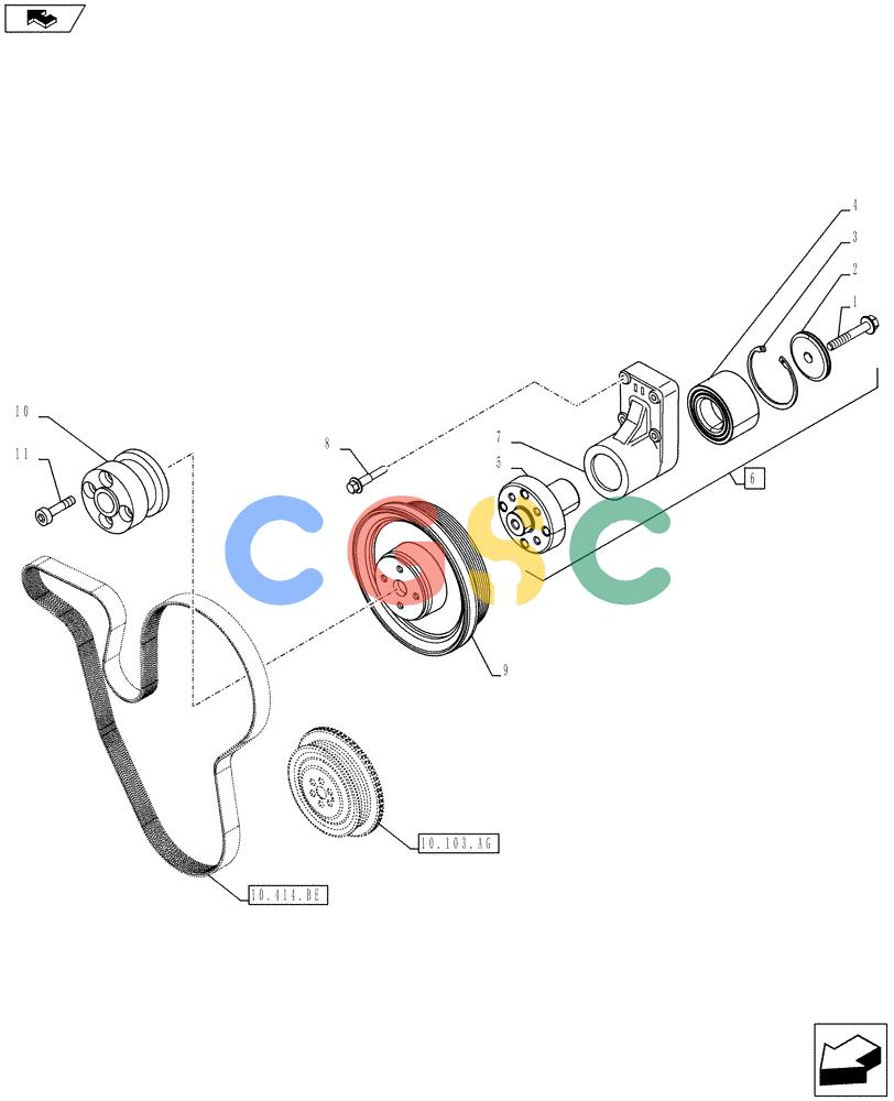 神钢零件查询(F4GE9684E J610) - ENGINE - 5801590403 - YN02P00117F1 (1/13-) (10.414.AC) - FAN, DRIVE Kobelco