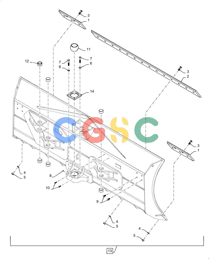 纽荷兰零件查询(D125C WT/LGP) - CRAWLER DOZER - TIER 4A (10/13-) (86.110.AD[02]) - BLADE, 132 INCH CUTTING EDGE New Holland Constructuion