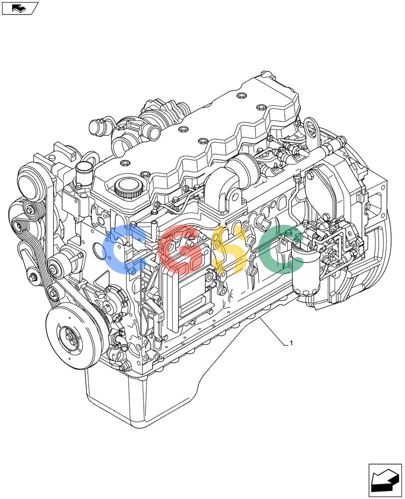 神钢零件查询(F4HFE6138 A002) - ENGINE - 5801448559 - 84312222 (1/10-) (10.001.AD) - ENGINE Kobelco