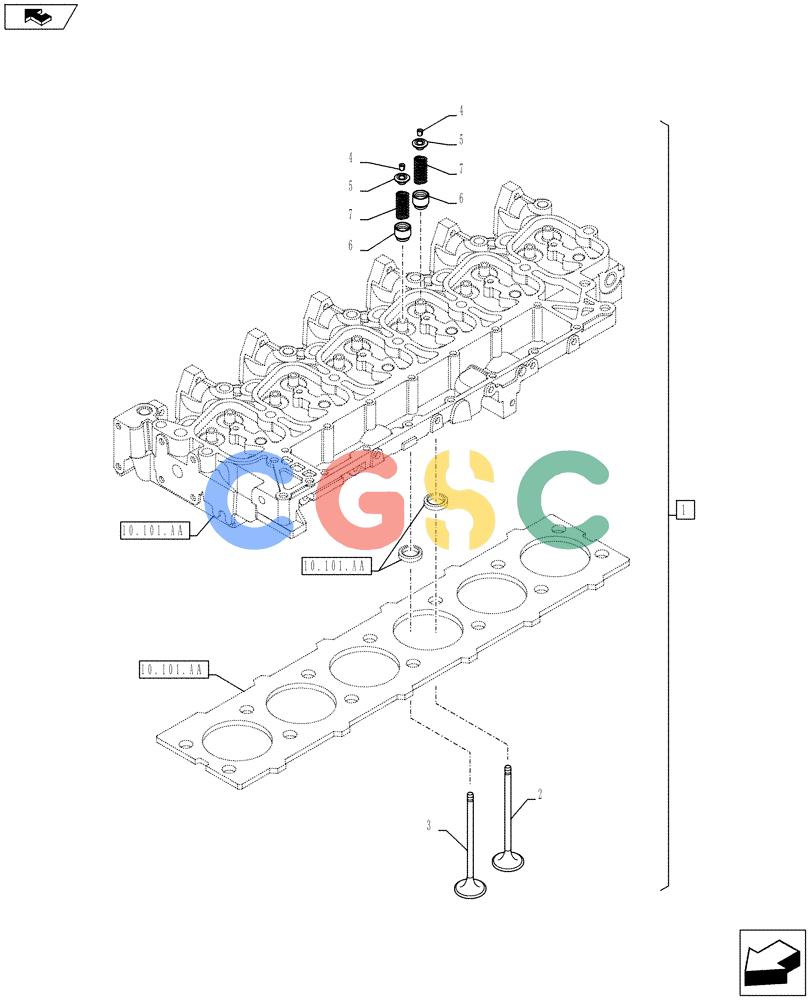 神钢零件查询(F4GE9684E J610) - ENGINE - 5801590403 - YN02P00117F1 (1/13-) (10.101.AM) - CYLINDER HEAD, VALVE Kobelco