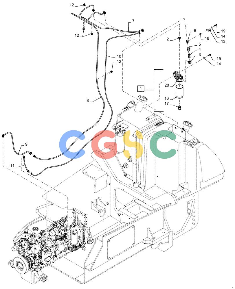 纽荷兰零件查询(D125C WT/LGP) - CRAWLER DOZER - TIER 4A (10/13-) (10.210.AF[02]) - FUEL LINE & FUEL FILTER New Holland Constructuion
