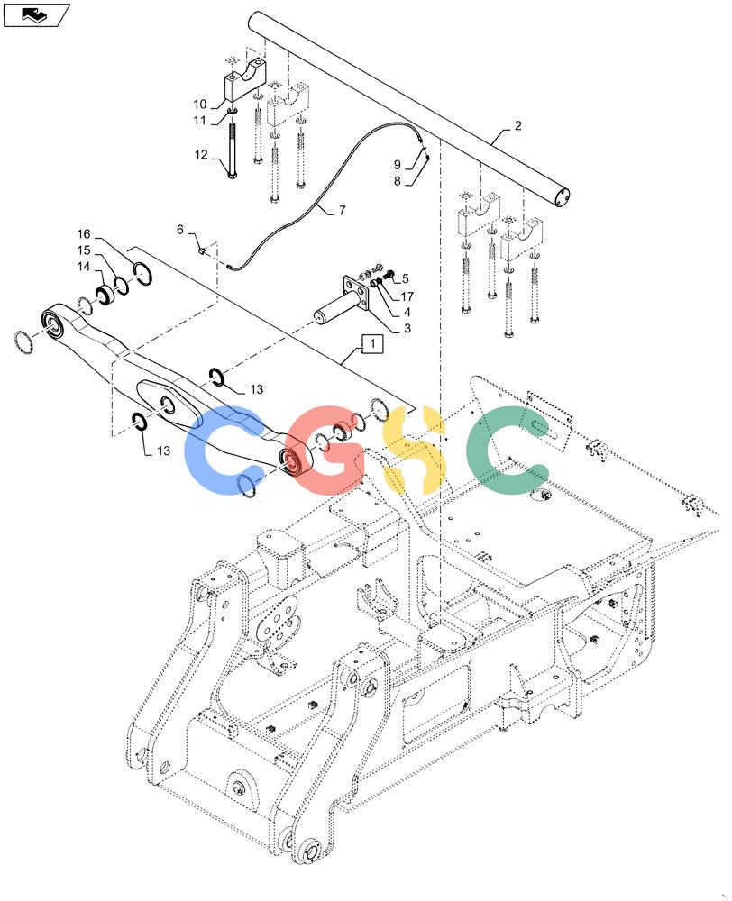 纽荷兰零件查询(D125C WT/LGP) - CRAWLER DOZER - TIER 4A (10/13-) (48.110.AA[03]) - SUSPENSION WIDE New Holland Constructuion