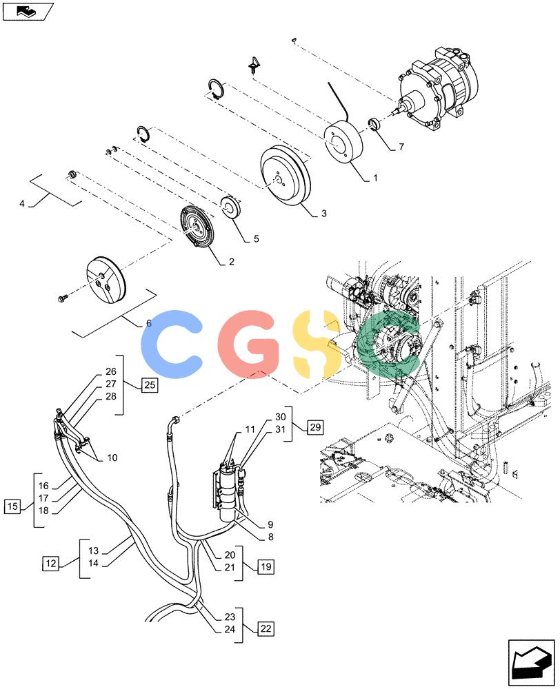 神钢零件查询(ED160 BLADE) - HYDRAULIC EXCAVATOR - ASN LH02-01501 (9/12-12/13) (50.200.BY[06]) - AIR CONDITIONER, COMPRESSOR Kobelco