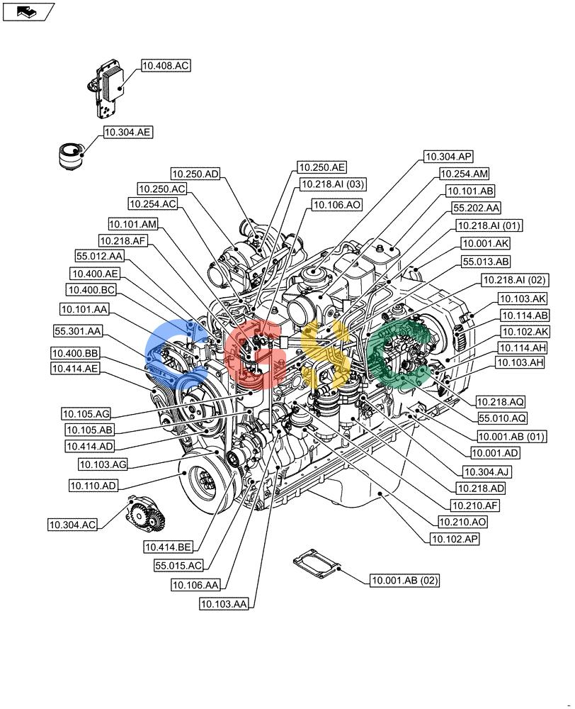 神钢零件查询(F4GE9684G J601) - ENGINE - 504375341 - 84250441 (7/13-) (00.000.10) - PICTORIAL INDEX - ENGINE Kobelco