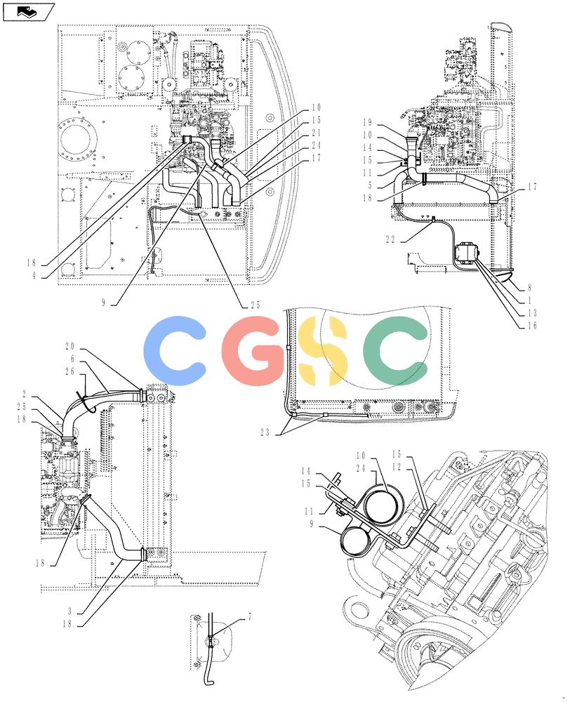 神钢零件查询(SK170 ACERA M-9) - CRAWLER EXCAVATOR - TIER 3 NON-REGULATED (1/12-12/13) (10.400.AY) - RADIATOR, GROUP Kobelco