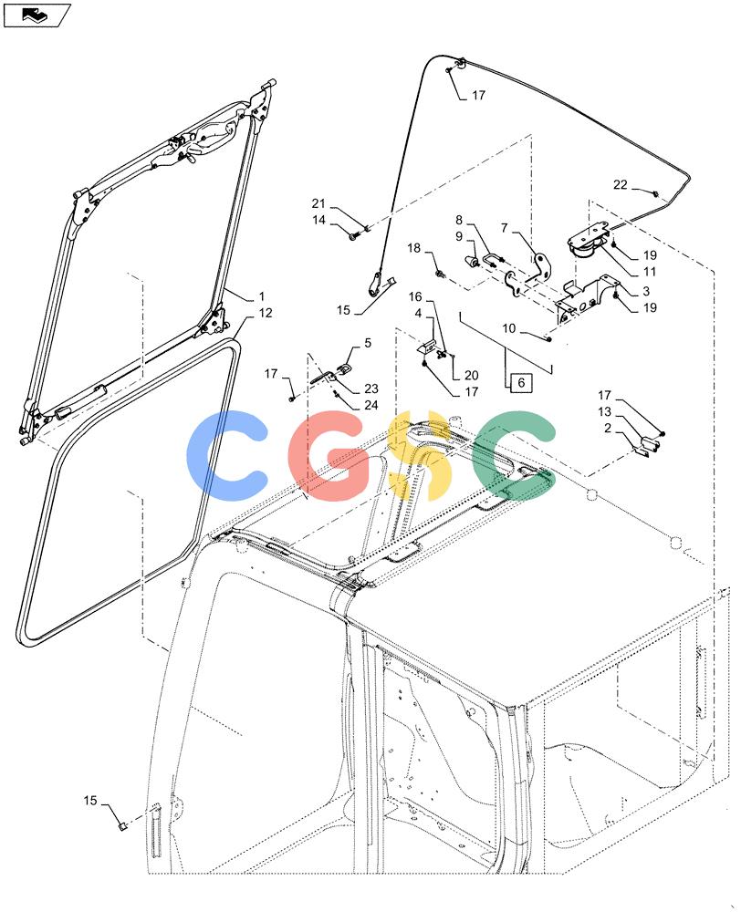 神钢零件查询(ED160 BLADE) - HYDRAULIC EXCAVATOR - ASN LH02-01501 (9/12-12/13) (90.156.AG[01]) - CAB GLASS, FRONT Kobelco