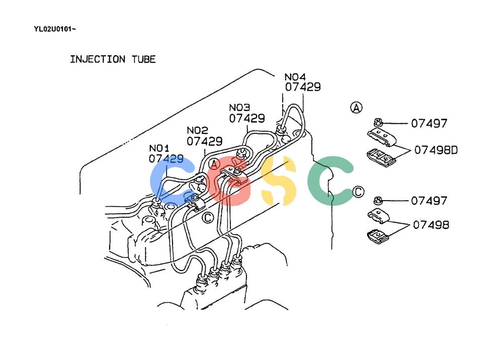 神钢零件查询(ED190LC) - BLADE RUNNER EXCAVATOR/DOZER BTW YL02U0101 - YL03U0135 (1/02-12/06) (07-022[01]) - INJECTION PIPE & NOZZLE Kobelco