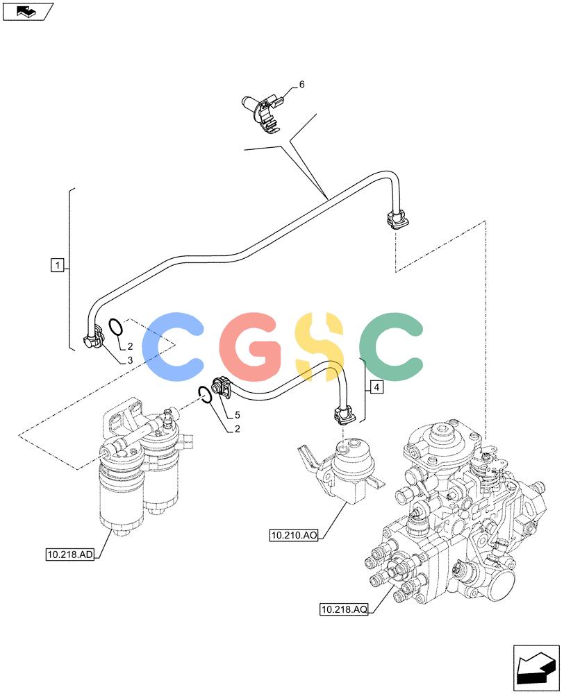 神钢零件查询(F4GE9684G J601) - ENGINE - 504375341 - 84250441 (7/13-) (10.210.AF) - FUEL LINE Kobelco