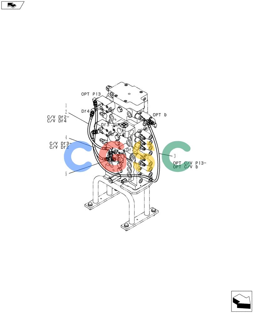 纽荷兰零件查询(E80BMSR) - COMPACT CRAWLER EXCAVATOR ASN LF06-04501 (NBTA18037) (01-027[03]) - CONTROL LINES, MAIN (NIBBLER & BREAKER + DOZER) New Holland Constructuion