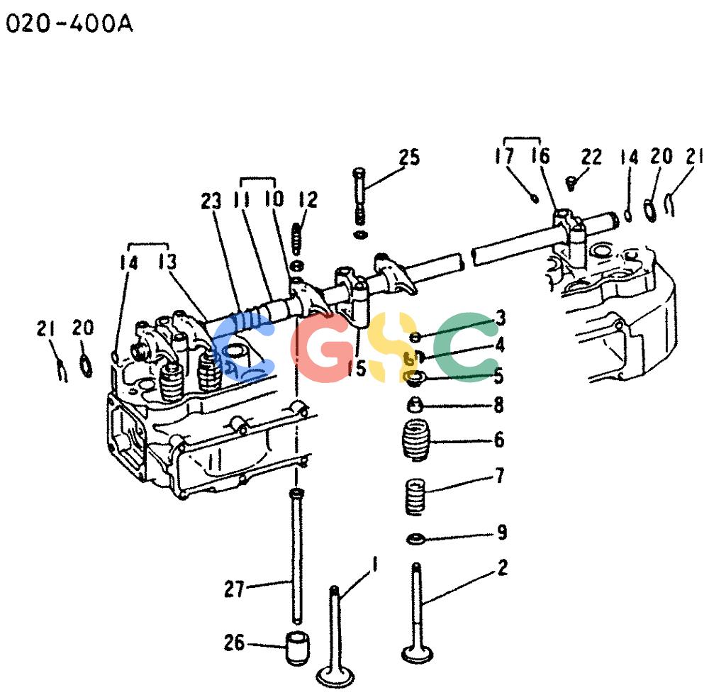 神钢零件查询(6D16-T) - MITSUBISHI DIESEL ENGINE - K909 II & K909LC II EXCAVATORS (1/87-12/06) (00-019) - VALVE GEAR TRAIN Kobelco