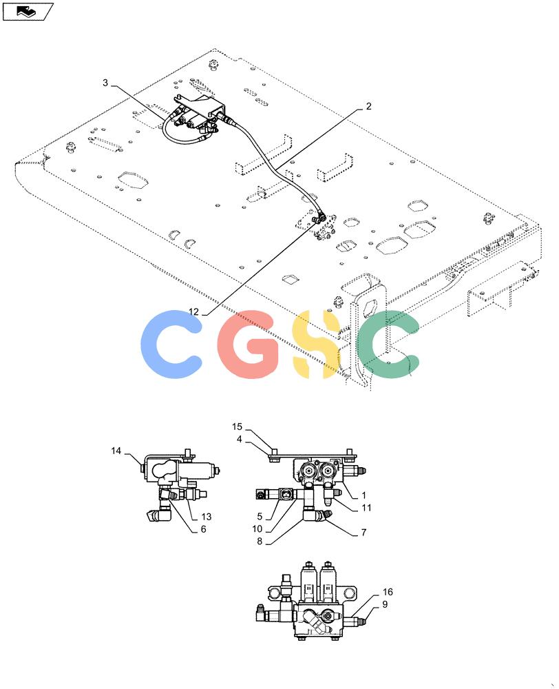 神钢零件查询(ED160 BLADE) - HYDRAULIC EXCAVATOR - ASN LH02-01501 (9/12-12/13) (35.360.AJ[02]) - CONTROL, HYD. LINE, REMOTE CONTROL (NIBBLER & BREAKER) Kobelco