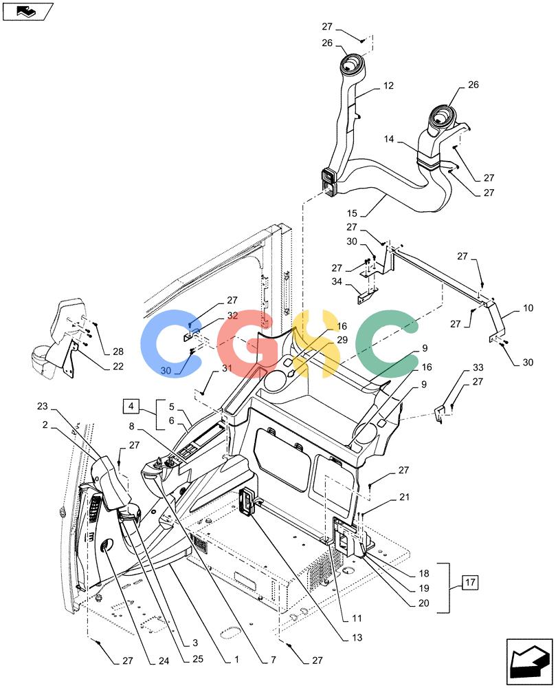 神钢零件查询(ED160 BLADE) - HYDRAULIC EXCAVATOR - ASN LH02-01501 (9/12-12/13) (90.151.AF[01]) - INSTRUMENT PANEL Kobelco