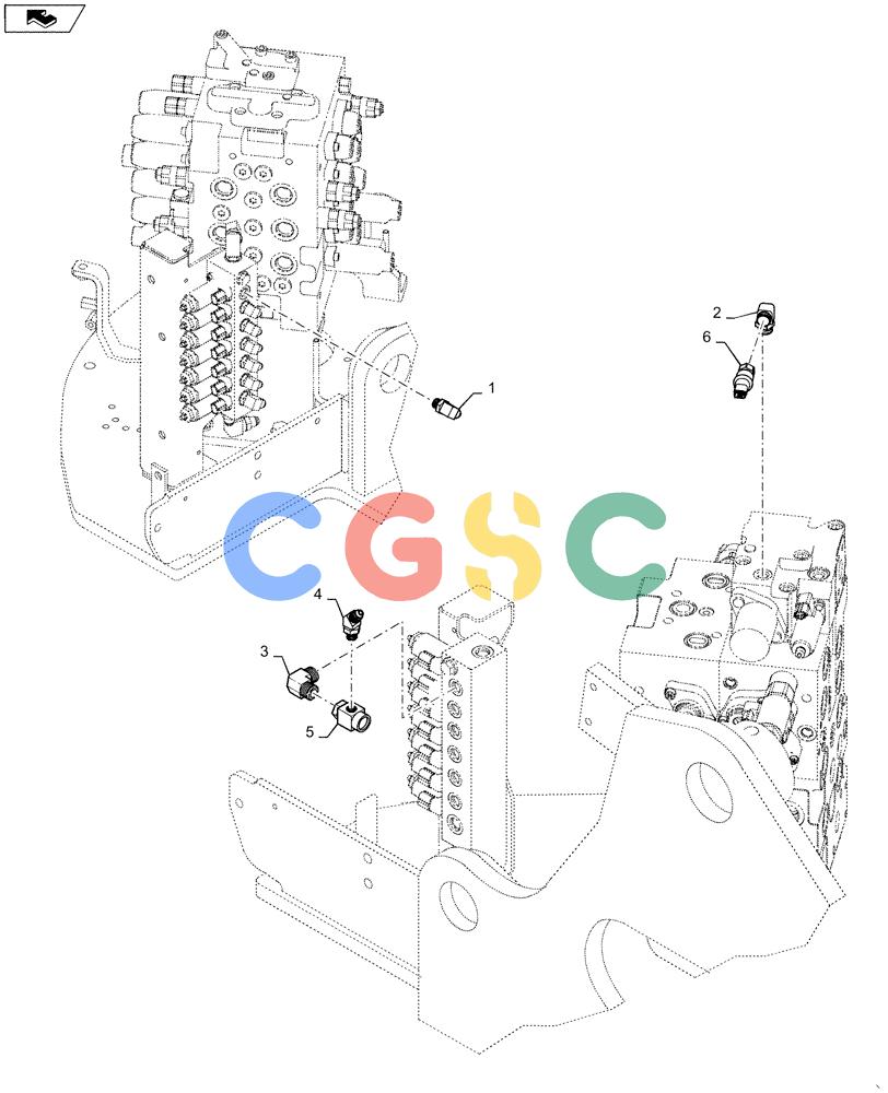 神钢零件查询(ED160 BLADE) - HYDRAULIC EXCAVATOR - ASN LH02-01501 (9/12-12/13) (35.357.AR[03]) - SOLENOID VALVE, ASSY, FITTING Kobelco
