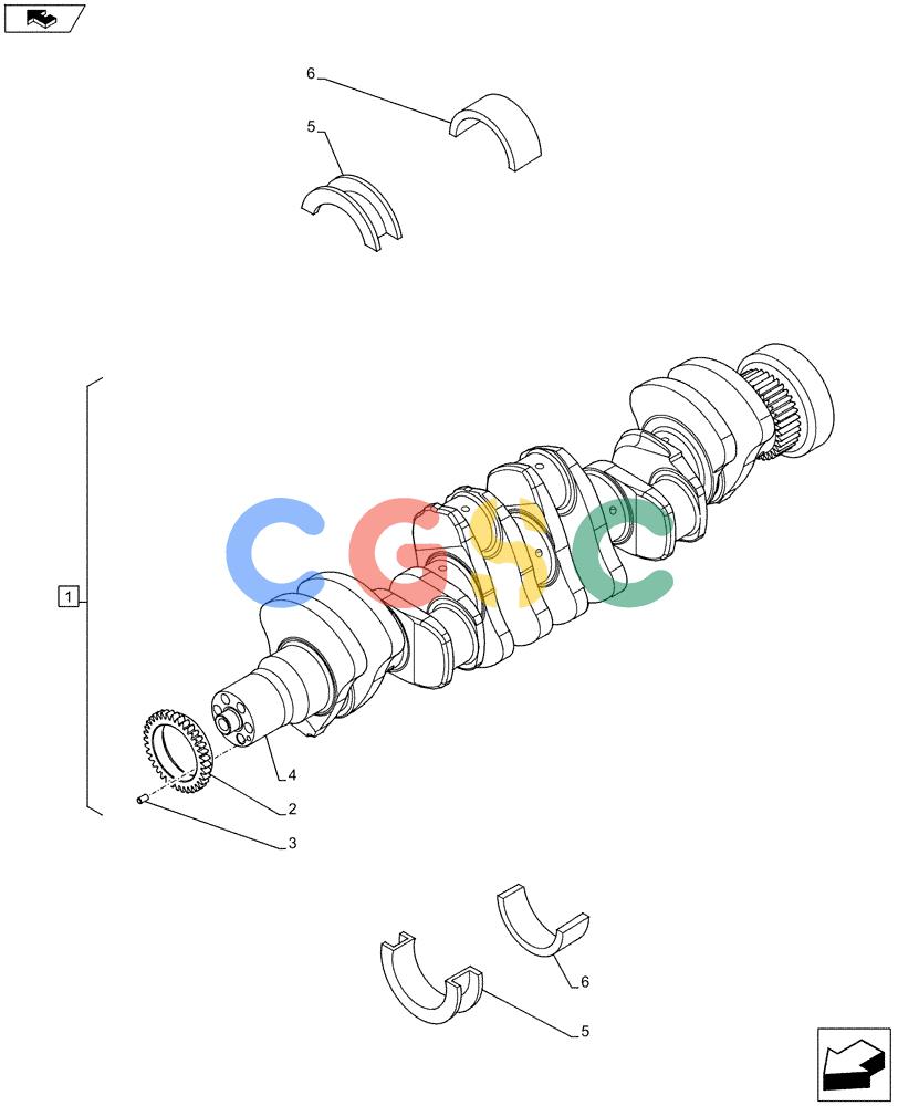 神钢零件查询(F4GE9684G J601) - ENGINE - 504375341 - 84250441 (7/13-) (10.103.AA) - CRANKSHAFT Kobelco