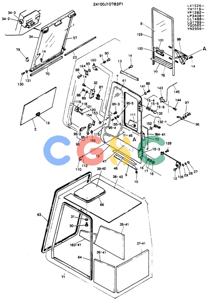 神钢零件查询(K904) - MARK II EXCAVATOR ASN YW1119 (1/88-12/03) (02-003[02]) - CAB ASSY Kobelco