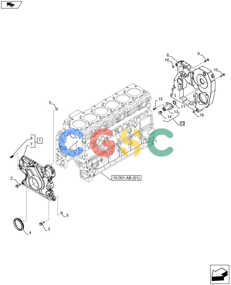 神钢零件查询(F4GE9684G J601) - ENGINE - 504375341 - 84250441 (7/13-) (10.102.AK) - CRANKCASE, COVER Kobelco