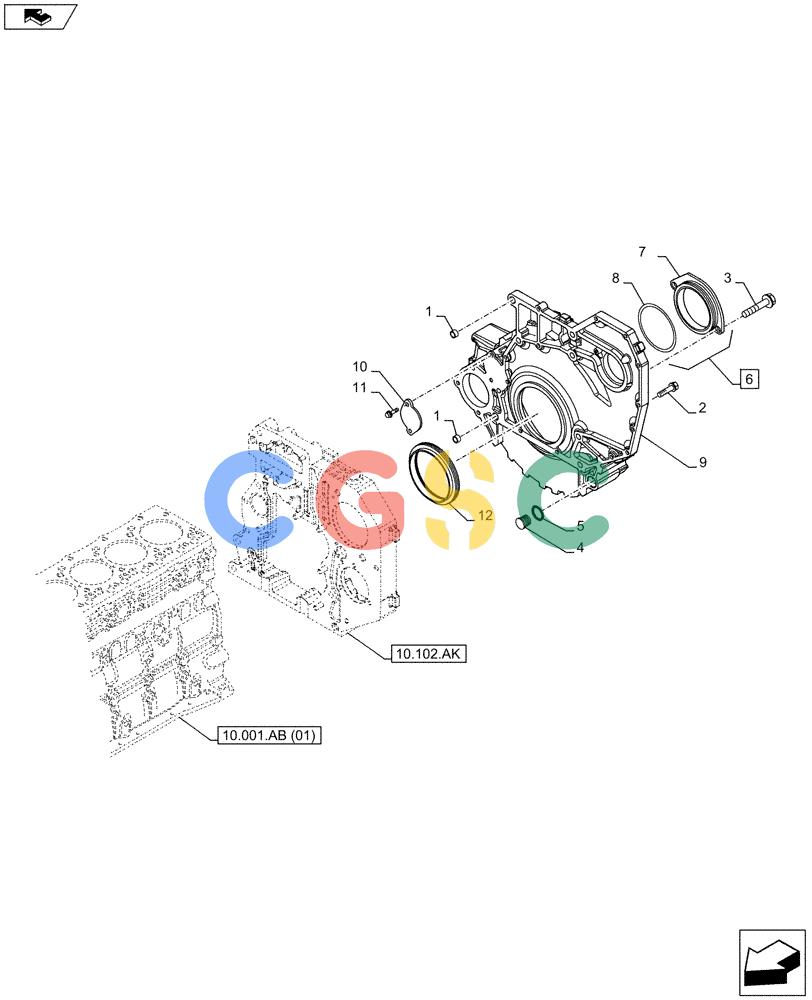 神钢零件查询(F4GE9684G J601) - ENGINE - 504375341 - 84250441 (7/13-) (10.103.AK) - FLYWHEEL & HOUSING Kobelco