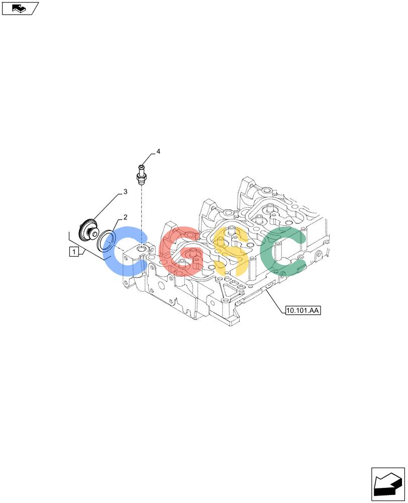 神钢零件查询(F4GE9684G J601) - ENGINE - 504375341 - 84250441 (7/13-) (10.400.BC) - THERMOSTART Kobelco