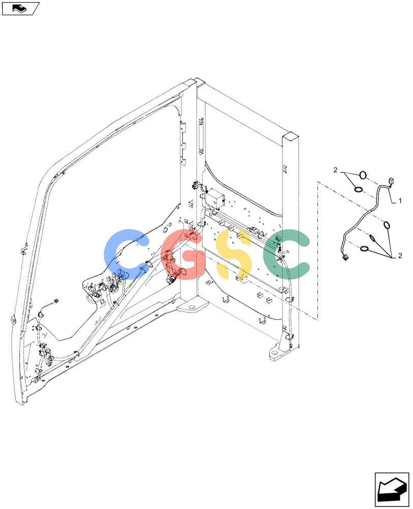 神钢零件查询(ED160 BLADE) - HYDRAULIC EXCAVATOR - ASN LH02-01501 (9/12-12/13) (55.510.AG[01]) - HARNESS, ASSY, UPPER (PROPORTIONAL HAND CONTROL) Kobelco