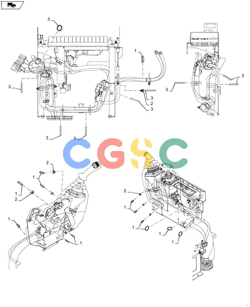 神钢零件查询(ED160 BLADE) - HYDRAULIC EXCAVATOR - ASN LH02-01501 (9/12-12/13) (55.510.AG[04]) - HARNESS, ASSY, UPPER (PROPORTIONAL HAND CONTROL) Kobelco