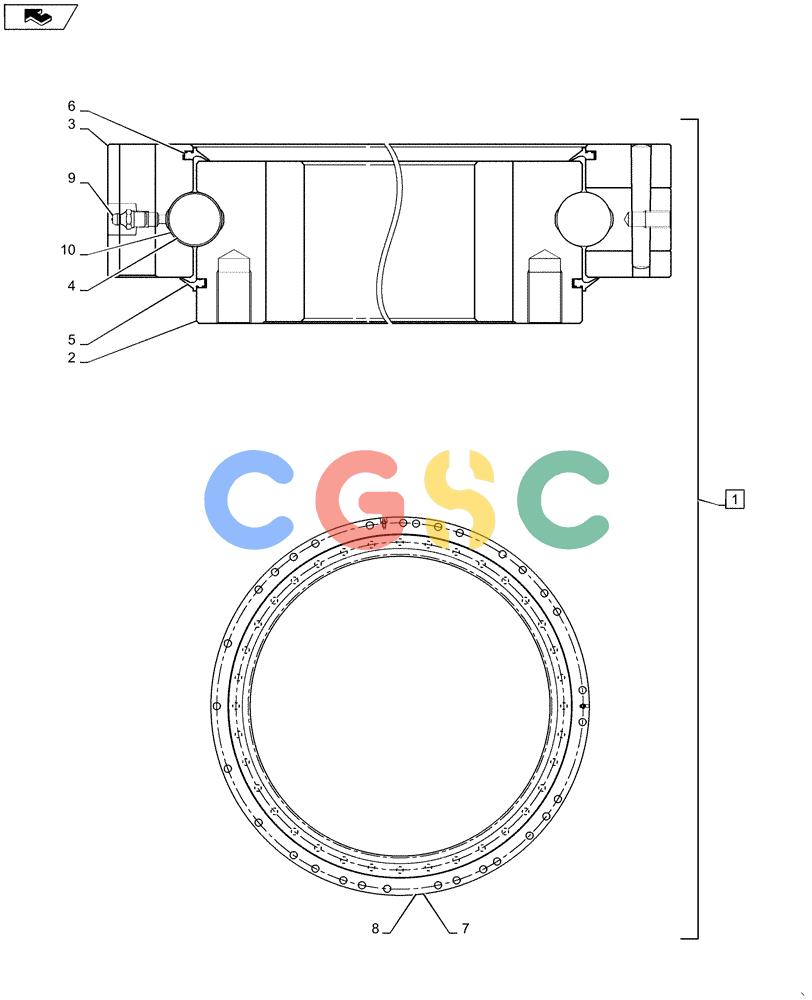 神钢零件查询(ED160 BLADE) - HYDRAULIC EXCAVATOR - ASN LH02-01501 (9/12-12/13) (39.103.AD) - SLEWING RING, ASSY Kobelco
