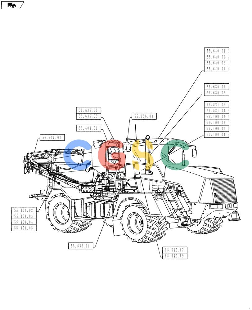 凯斯零件查询(810) - FLEX-AIR APPLICATOR - 2012 (2/12-) (55.000.00) - SECTION INDEX - ELECTRICAL SYSTEM Case Agriculture