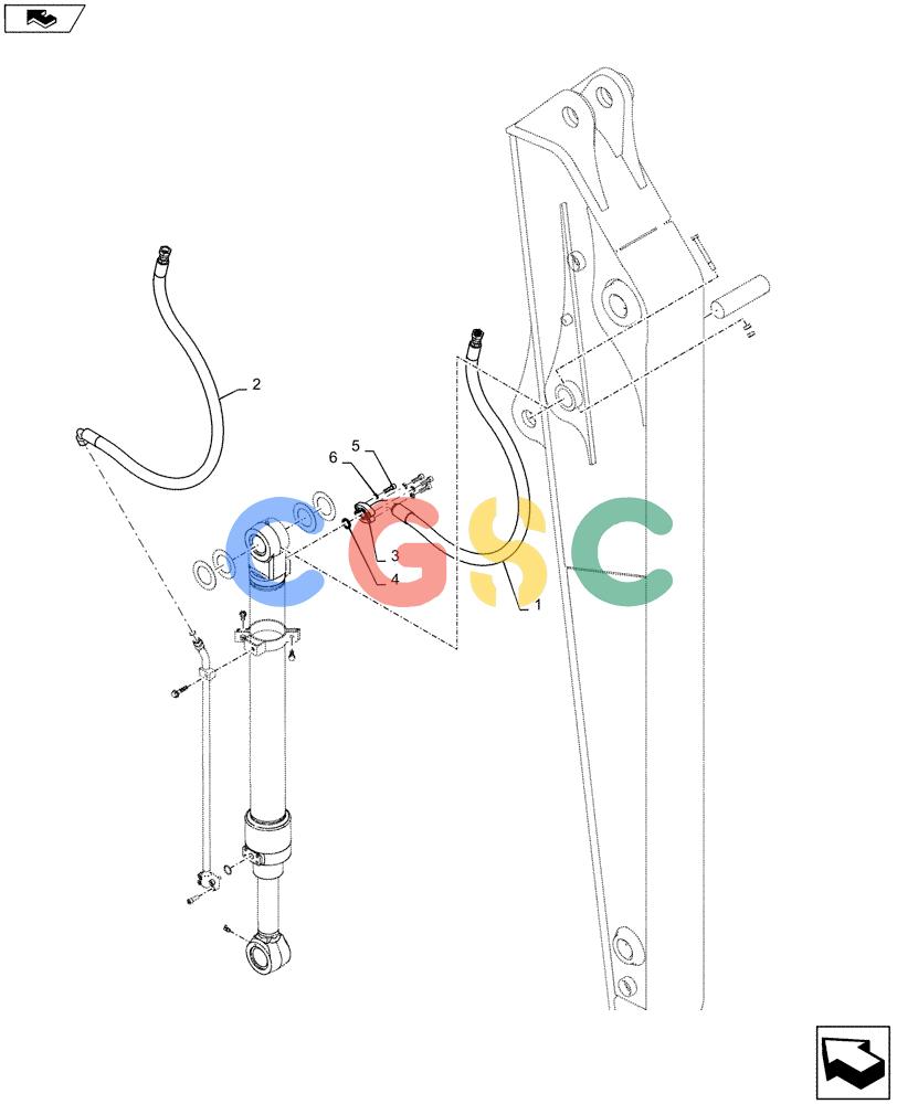 神钢零件查询(ED160 BLADE) - HYDRAULIC EXCAVATOR - ASN LH02-01501 (9/12-12/13) (35.738.AE[03]) - BUCKET CYLINDER, HYD. LINE (2.84M LONG ARM) Kobelco
