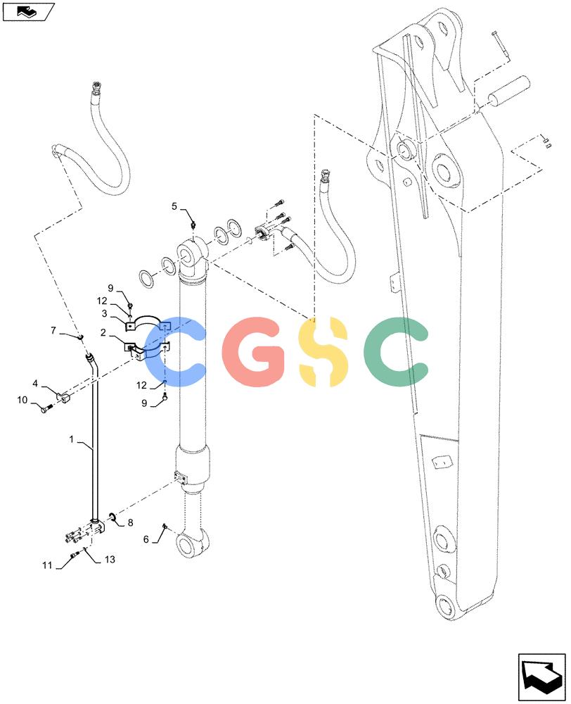 神钢零件查询(ED160 BLADE) - HYDRAULIC EXCAVATOR - ASN LH02-01501 (9/12-12/13) (35.738.AE[02]) - BUCKET CYLINDER, HYD. LINE Kobelco