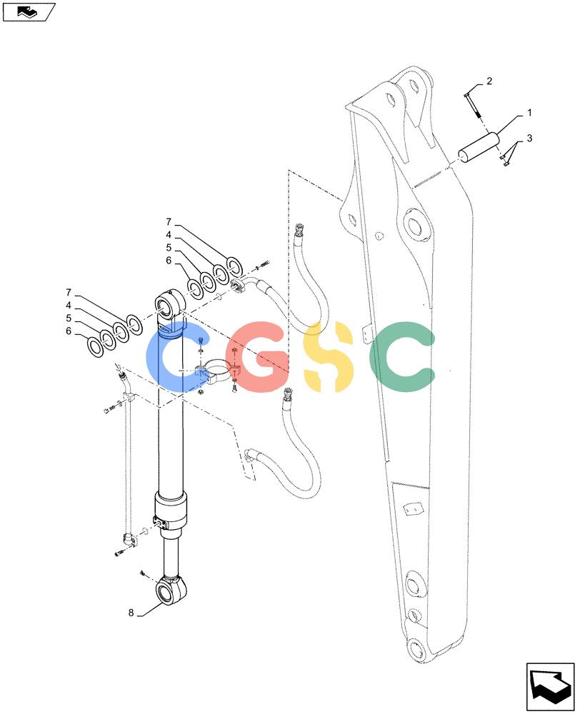 神钢零件查询(ED160 BLADE) - HYDRAULIC EXCAVATOR - ASN LH02-01501 (9/12-12/13) (35.738.AE) - BUCKET CYLINDER, ATTACHMENT Kobelco