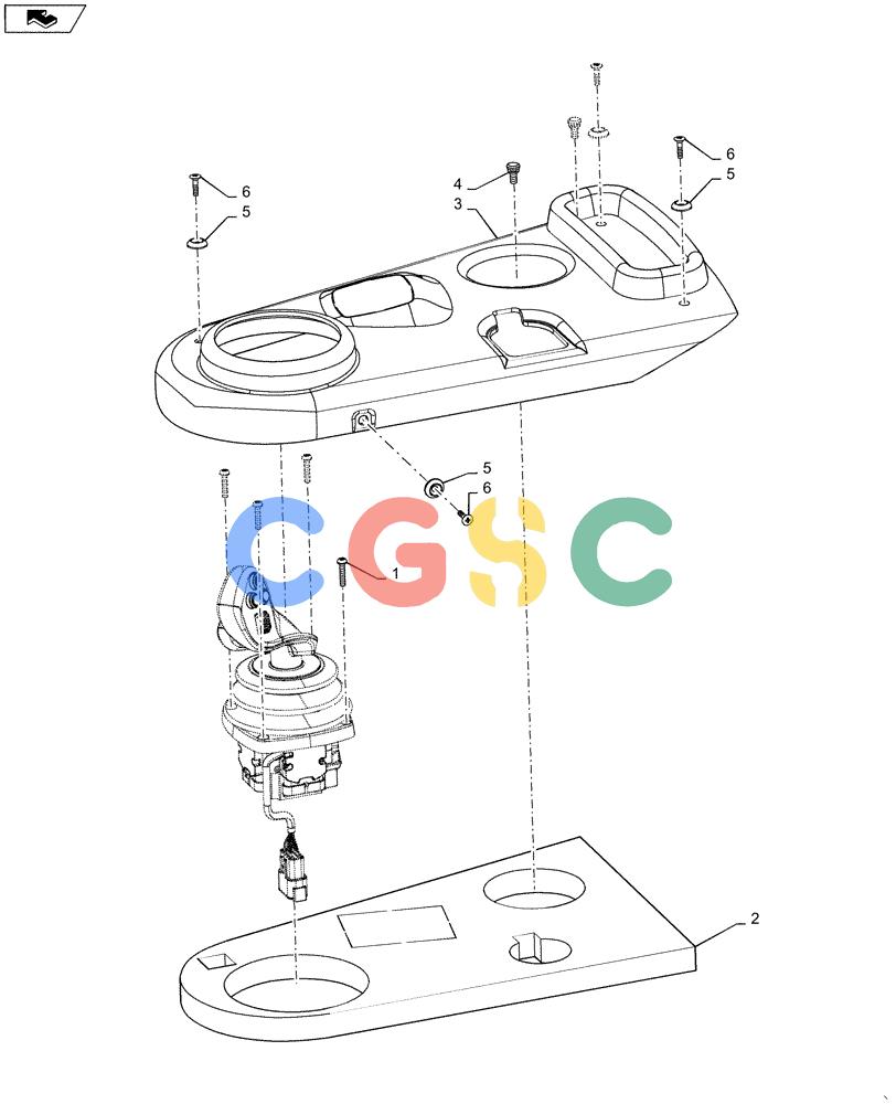 纽荷兰零件查询(D180C XLT) - CRAWLER DOZER - TIER 4A (12/13-) (55.512.CL[01]) - RIGHT SIDE CONSOLE AUXILIARY CUTOUT New Holland Constructuion